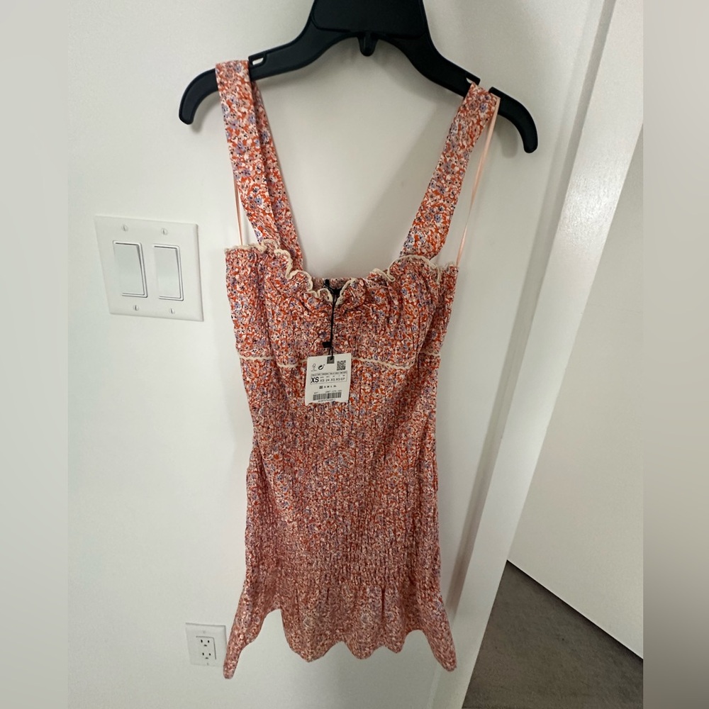 Zara floral mini dress brand new